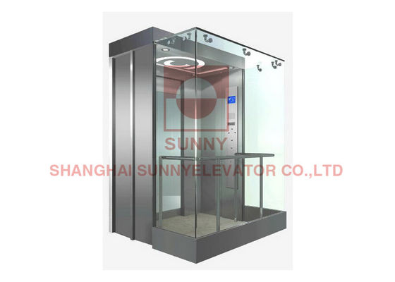 CE Square 2000kg 1,75m / S Square Panoramic Elevator Lift Untuk Supermarket