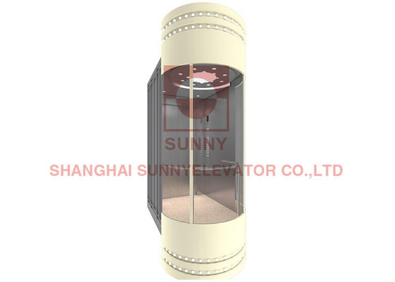 1600kg 3.0m / S Stainless Steel Residential Glass Panoramic Elevator