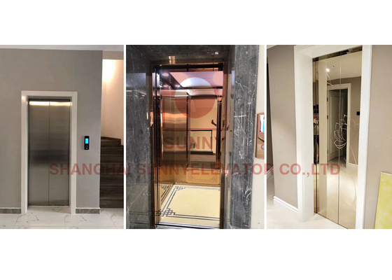 Stainless Steel 304 Rumah Tinggal Elevator Tembus Nilai Beban 400kg