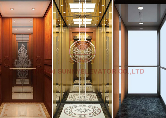 MRL 450kg AC Drive Lift Penumpang Perumahan Traksi Listrik Dalam Ruangan